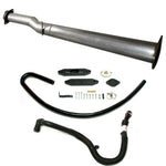 4'' Race Pipe + EGR Valve Cooler Delete Kit W/ Passthrough Plate Exhaust Coolant Line Kit for 11-19 6.7L Ford F250/350/450