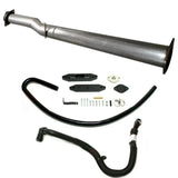 4'' Race Pipe + EGR Valve Cooler Delete Kit W/ Passthrough Plate Exhaust Coolant Line Kit for 11-19 6.7L Ford F250/350/450
