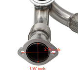 2003-2007 6.0L Ford F250 F350 F450 Powerstroke Diesel Heavy Duty Polished Exhaust Up-Pipe Y-Pipe
