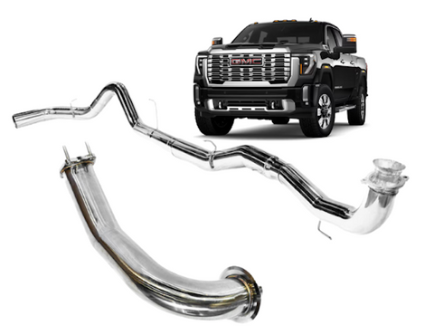 POLISHED L5P 6.6L DURAMAX 2017-2025 EXHAUST AND DOWNPIPE KIT