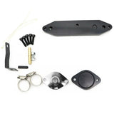 4'' Race Pipe + EGR Valve Cooler Delete Kit W/ Passthrough Plate Exhaust Coolant Line Kit for 11-19 6.7L Ford F250/350/450
